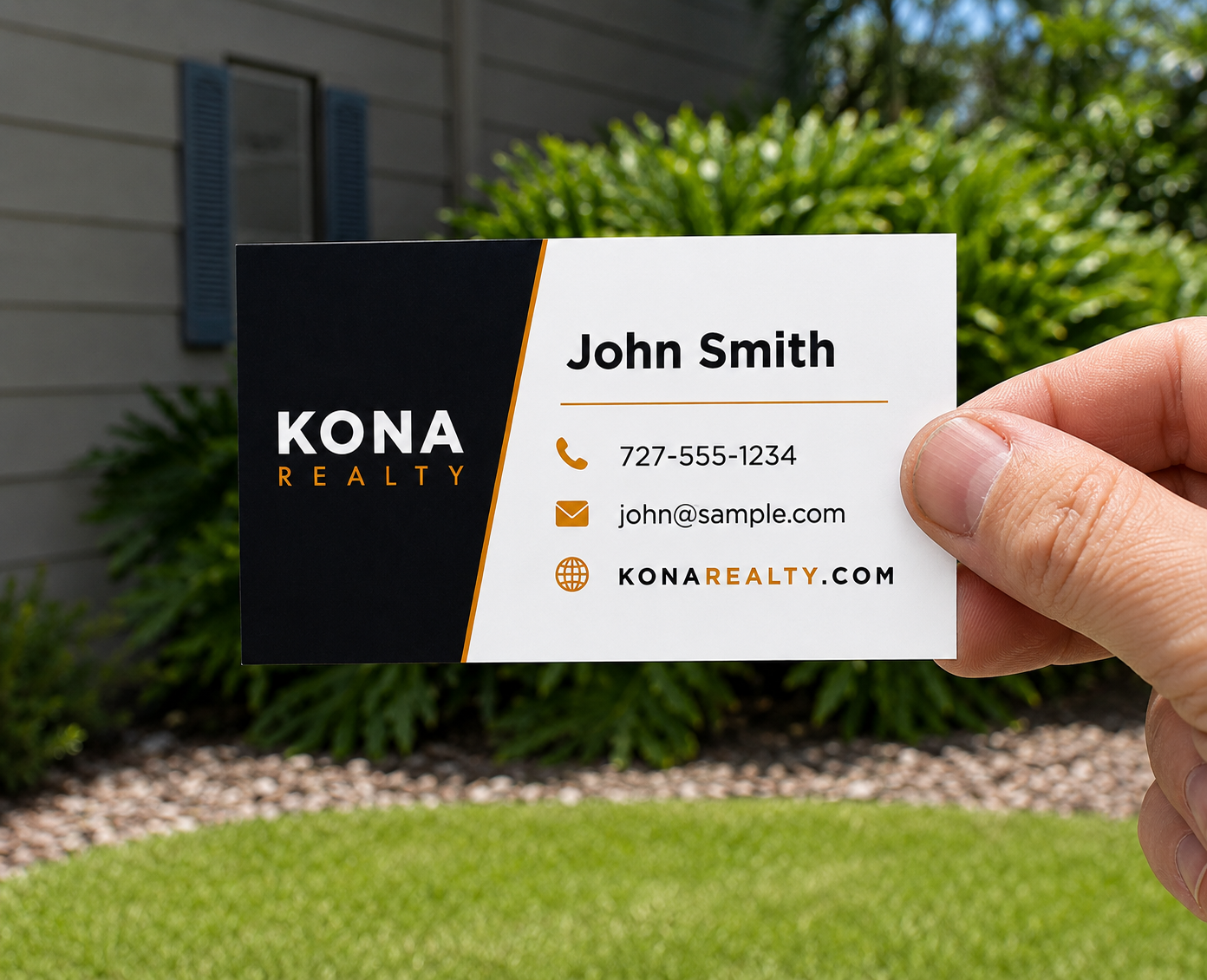 Example business card — Snap it with Crispy Leads